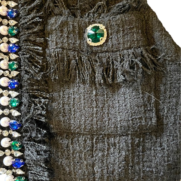 The Kasran Jeweled Tweed Halter Dress - Picture 8 of 12